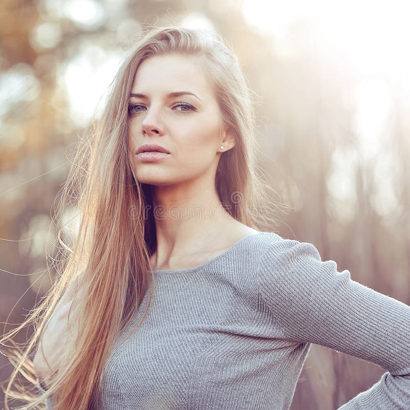 Sensual young blonde woman portrait outdoor fashion portrait stock photo Sensual young blonde woman portrait outdoor fashion portrait stock photo