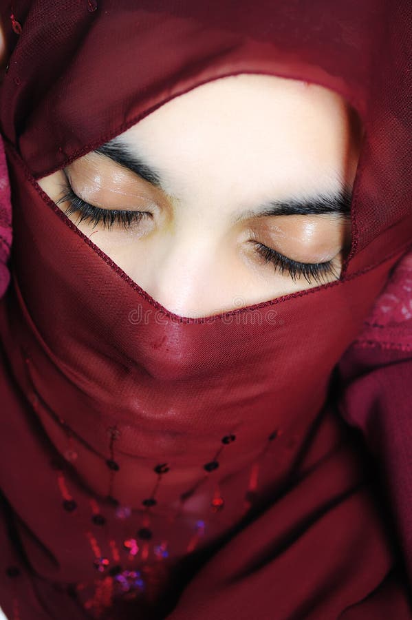 Sensual eastern, asian, arabic woman, glamure under the scarf. Sensual eastern, asian, arabic woman, glamure under the scarf