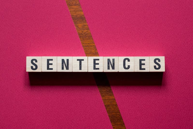 Sentences word concept on cubes.