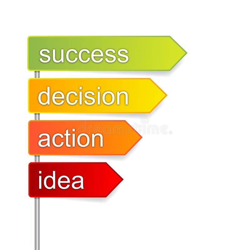 Rumo ao sucesso ilustração royalty free