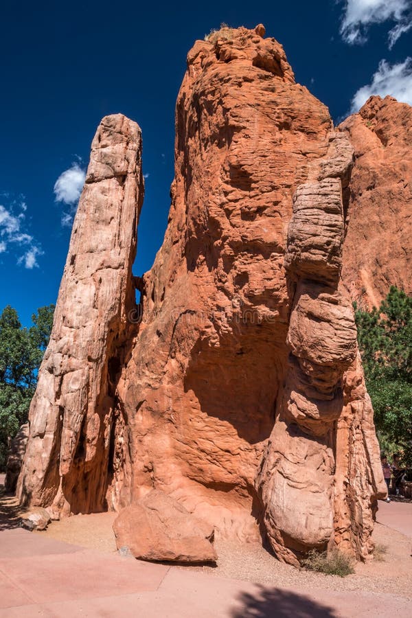 A natural red rock corral rock formations in Garden of the Gods. A natural red rock corral rock formations in Garden of the Gods