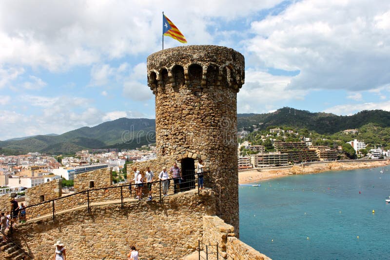 Senyera Estelada, Tossa De Mar, Catalonia, Spain Editorial Image ...