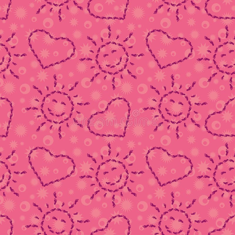 Download Senza Cuciture, Soli E Cuori Dalle Orme Illustrazione Vettoriale - Illustrazione di estratto, cheerful: 30831315