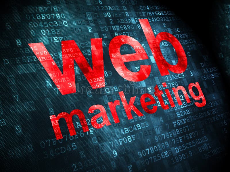 SEO concept: Web Marketing on digital background vector illustration SEO concept: Web Marketing on digital background vector illustration