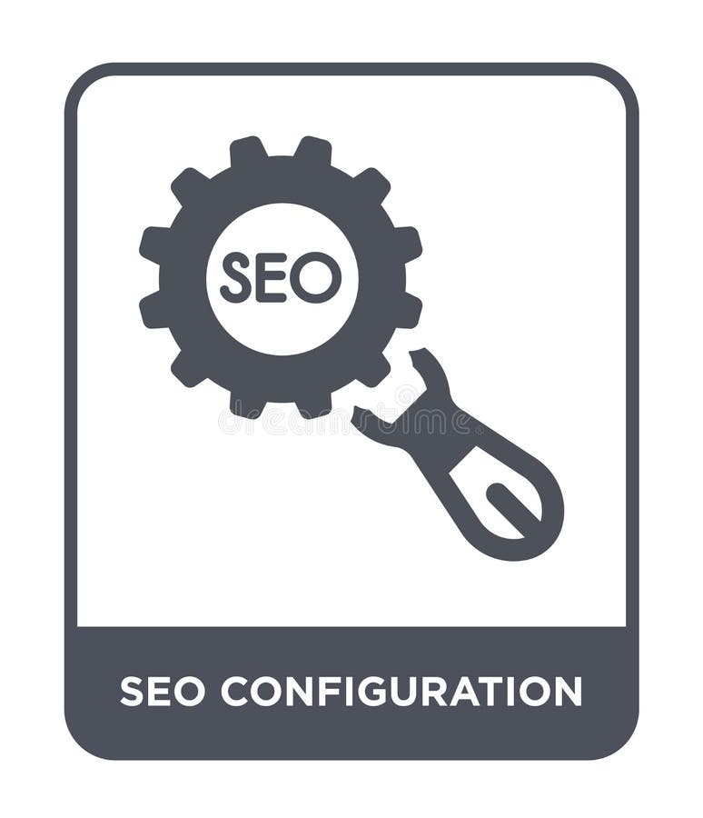 Seo configuration icon in trendy design style. seo configuration icon isolated on white background. seo configuration vector icon vector illustration