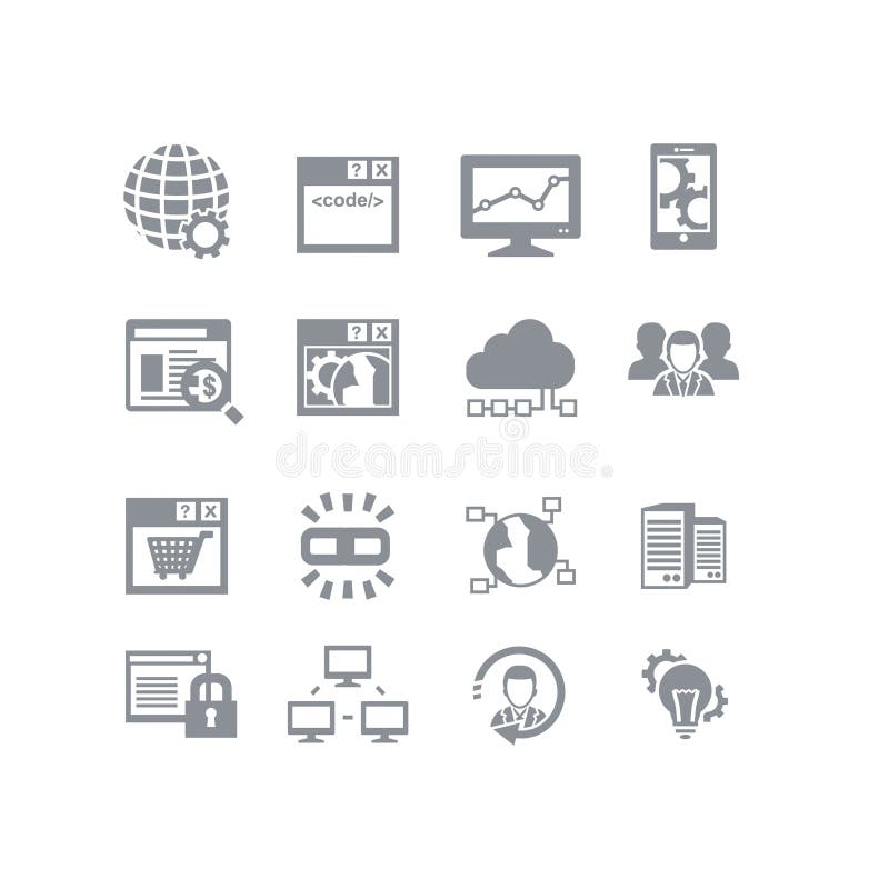 SEO & database icon set