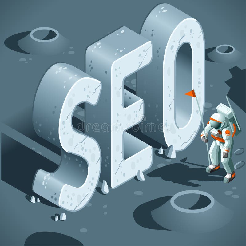 SEO Discovery. Открытие арт. Discovery vector. 3 d flat