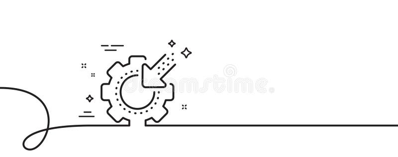 Pictograma Linie de unelte de pescuit. setări indicator cogrodă. gestionarea traficului. linie continuă cu curbă. vector royalty free illustration
