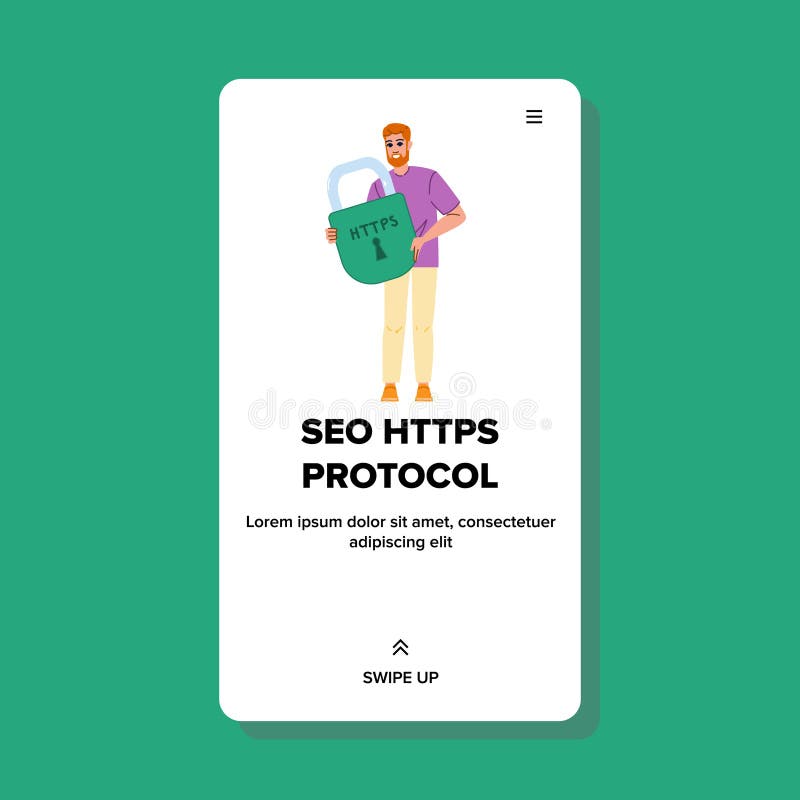 301 seo https协议矢量图 向量例证