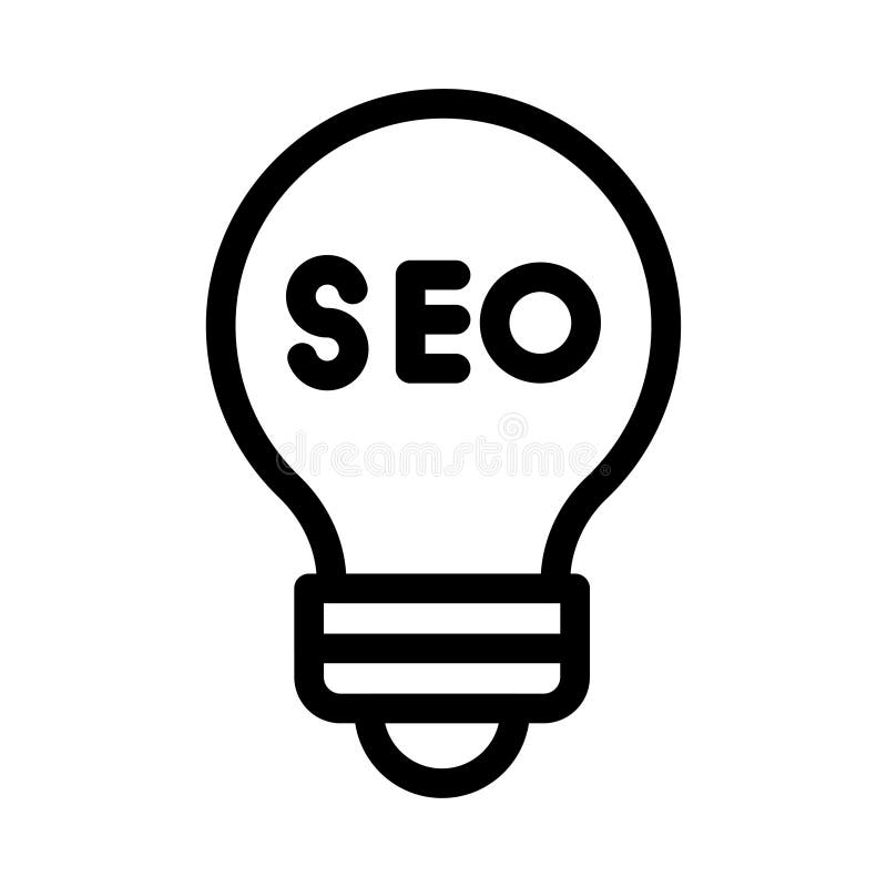 SEO-Idee-Vektor-Thin-Line-Symbol vektor abbildung