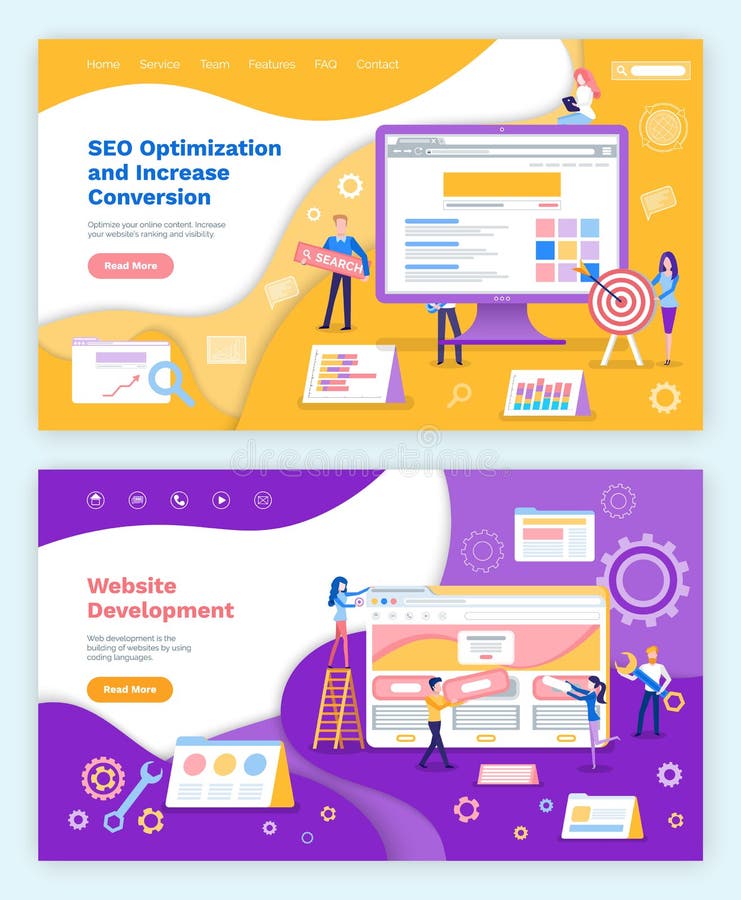 Seo Optimization Increase of Conversion Website royalty free illustration