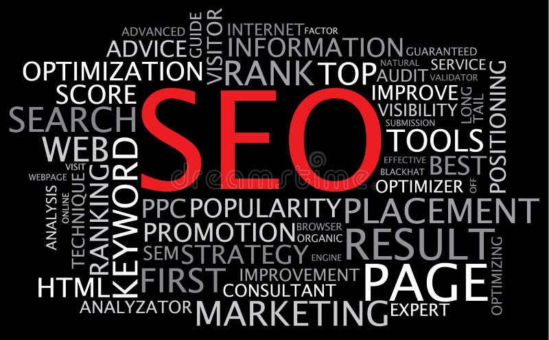SEO - Poster da optimização do Search Engine do vetor ilustração stock SEO - Poster da optimização do Search Engine do vetor ilustração stock