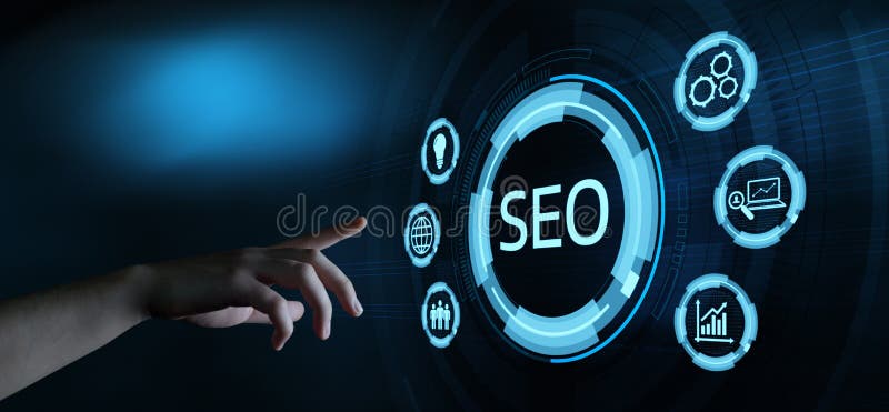 SEO Search Engine Optimization Marketing rangbegrepp royaltyfri fotografi
