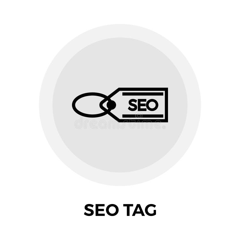 SEO Tag Line Icon stock vector. Illustration of engine - 90678735