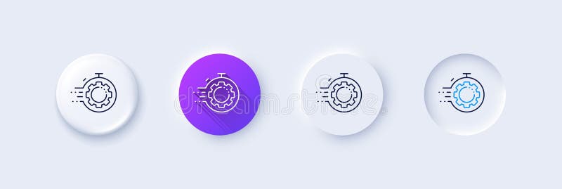 Pictogramă linie cronometru seo. setări indicator cogrodă. gestionarea traficului. pictograme linie. vector vector illustration