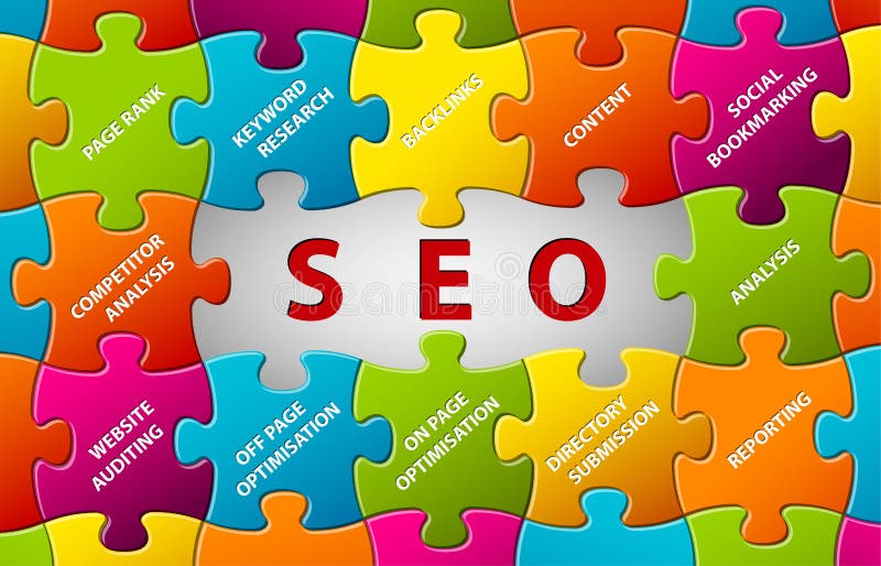 SEO Vector puzzle background