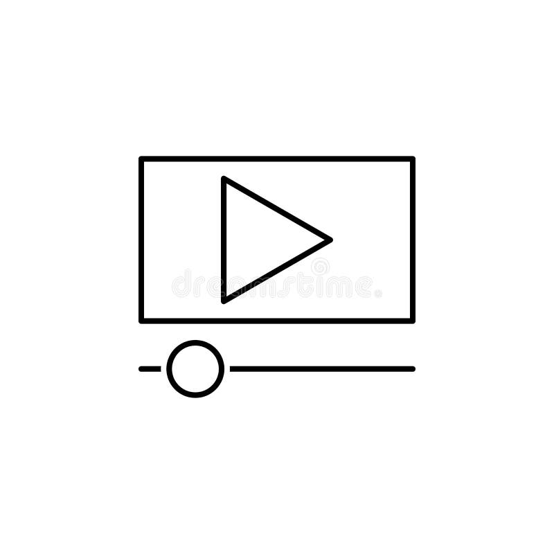 Seo дела, видео- выходя на рынок линия значок Сыгранность на идее r иллюстрация штока