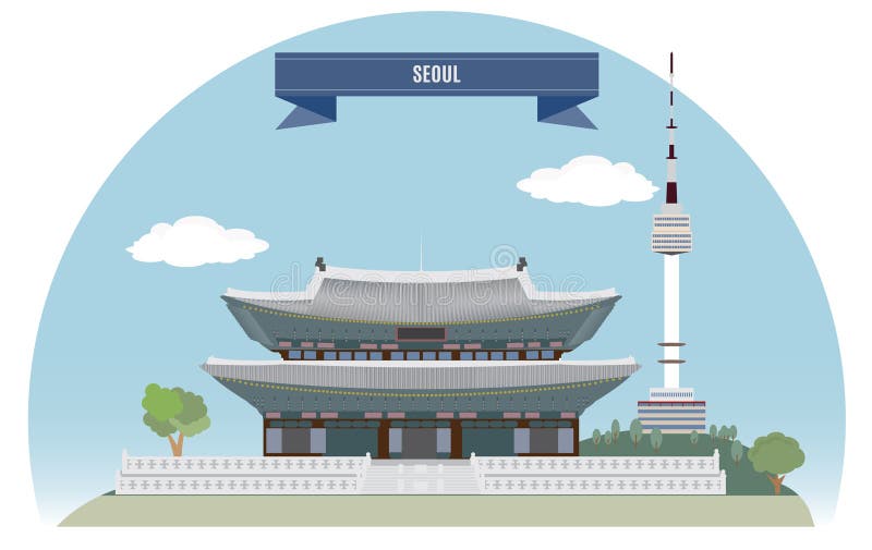 Seoel vector illustratie Seoel vector illustratie