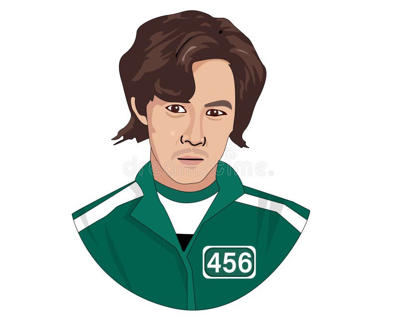 Drawing Lee Jung Jae as Seong Gi-hun (player 456)