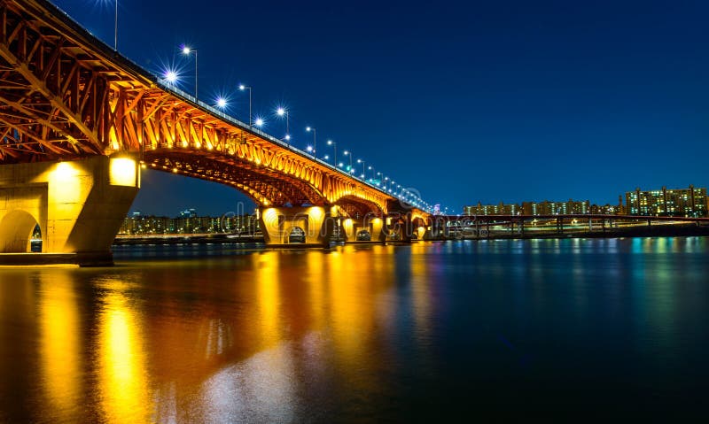  Seongsu Bridge  In Seoul korea Stock Image Image of light 