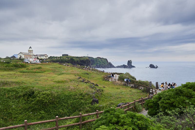 Seopjikoji-Kap in Jeju-Insel, Korea stockbilder Seopjikoji-Kap in Jeju-Insel, Korea stockbilder