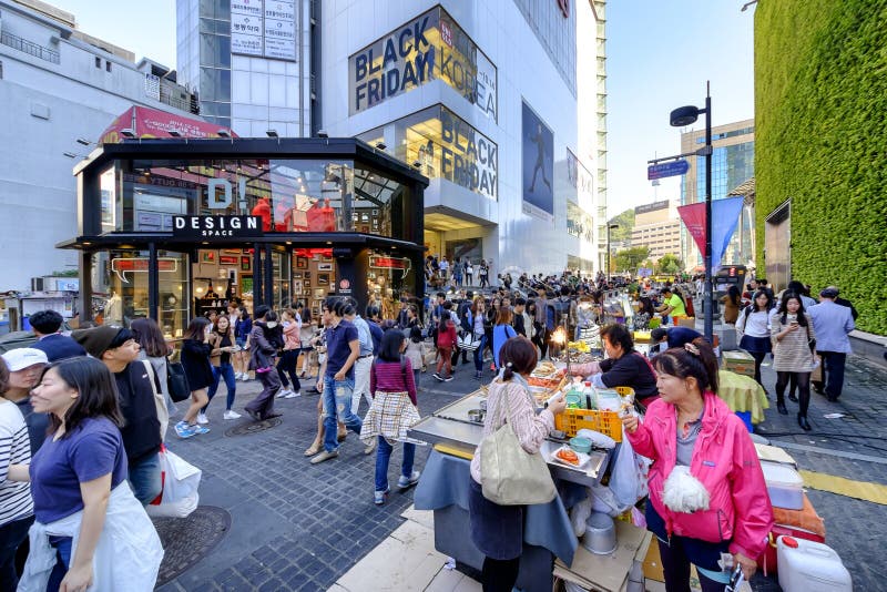 Myeong Shopping  Street Korea  Editorial Stock Image 