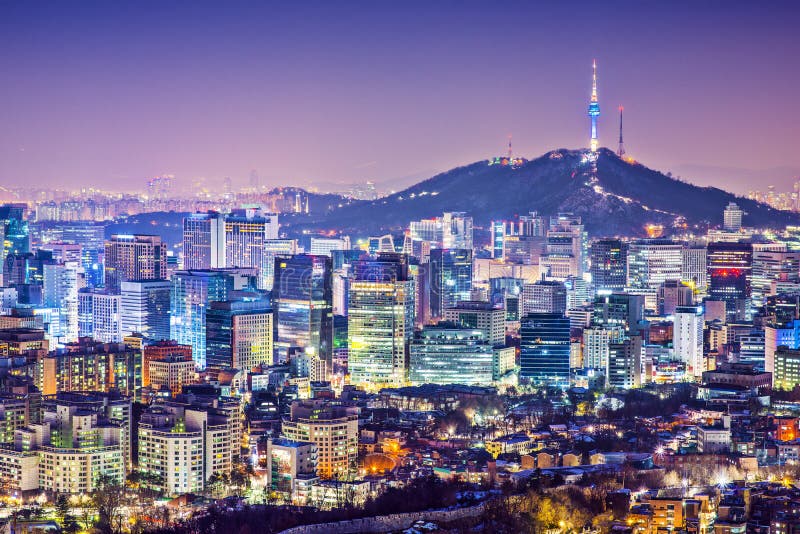 Seoul-Skyline lizenzfreies stockbild