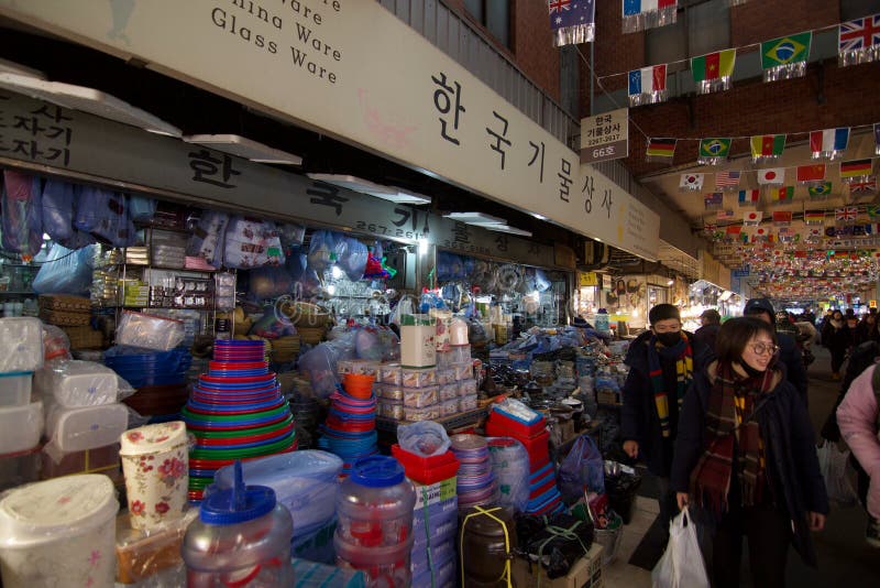 Seoul food market street editorial image. Image of local - 190324925