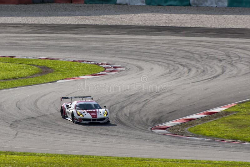 SEPANG, MALAYSIA - 3. FEBRUAR 2018: Sepang-International Circ stockfotos SEPANG, MALAYSIA - 3. FEBRUAR 2018: Sepang-International Circ stockfotos