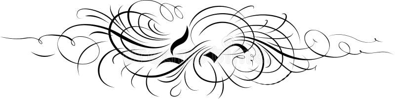 separat calligraphykurvprydnad stock illustrationer separat calligraphykurvprydnad stock illustrationer