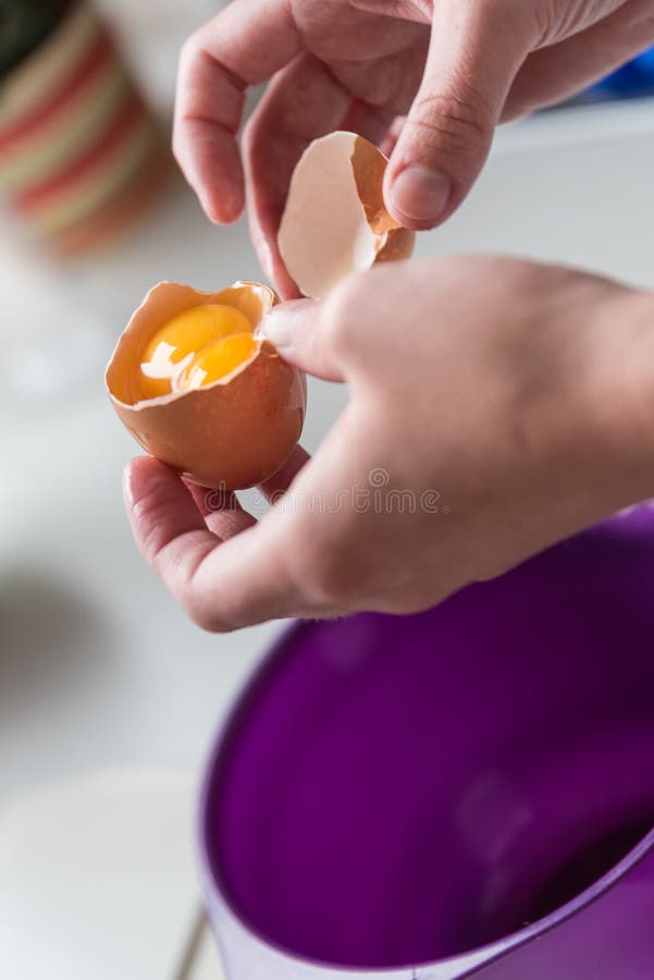 Separate Egg Yolk and Egg White Closeup Stock Photo Image of