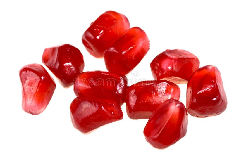 Separate grains of pomegranate