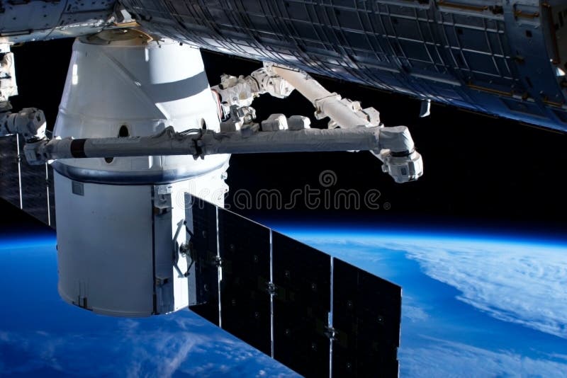 Separate space module, on the ground. Elements of this image were furnished by NASA stock image