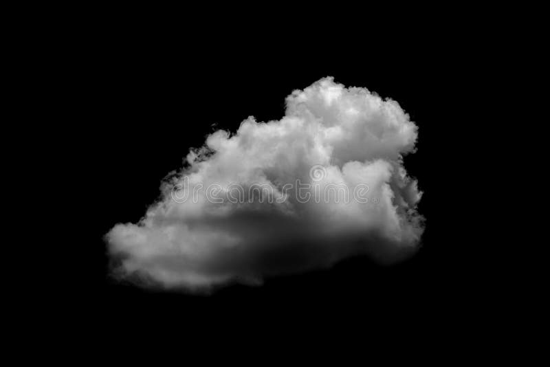 Separate White Clouds on a Black Background Have Real Clouds. White