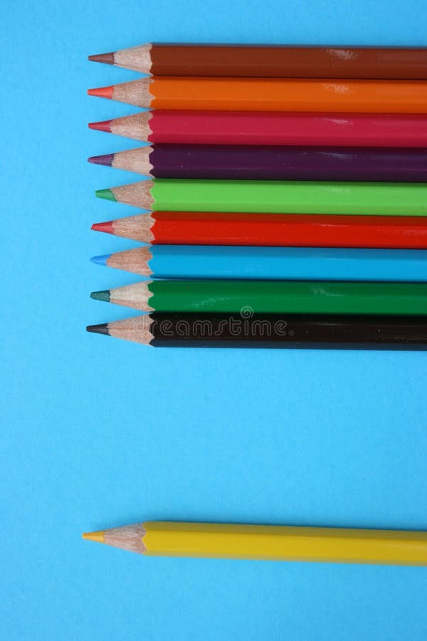 A Separated Yellow Color Pencil Stock Photo Image of colours, alignment 12292970