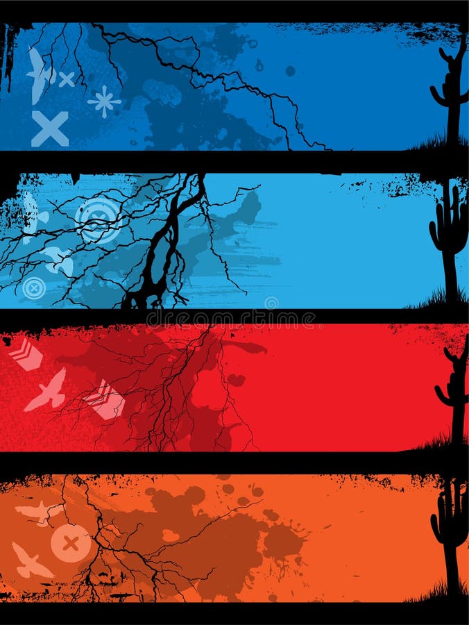 Seperated banners stock illustration