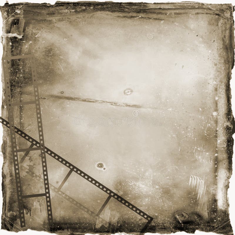 Sepia Film Strip Grunge Background