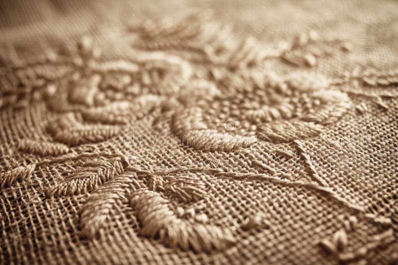 Sepiatonmönster med traditionellt korsstygn broderimönster. fotografering för bildbyråer