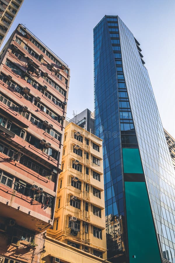 23 Sept 2022 the Hong Kong Crowded Building at Wan Chai Editorial