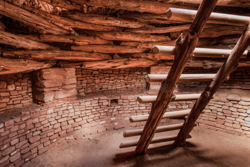 Interior View of Stabilized Anasazi Kiva in Montezuma Canyon. Interior View of Stabilized Anasazi Kiva in Montezuma Canyon