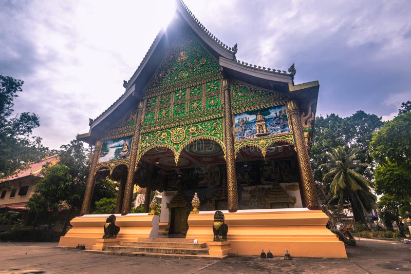 September 25, 2014: A Buddhist temple in VIentiane, Laos. September 25, 2014: A Buddhist temple in VIentiane, Laos