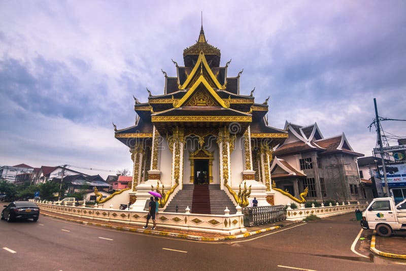 September 25, 2014: A Buddhist temple in VIentiane, Laos. September 25, 2014: A Buddhist temple in VIentiane, Laos