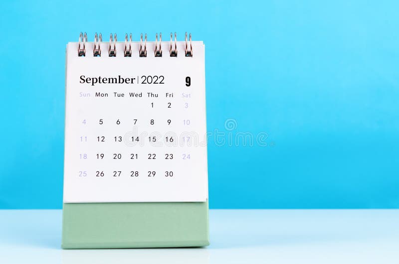September 2022 Desktop Calendar The September 2022 Desk Calendar Stock Image - Image Of Diary, Organizer:  228241979