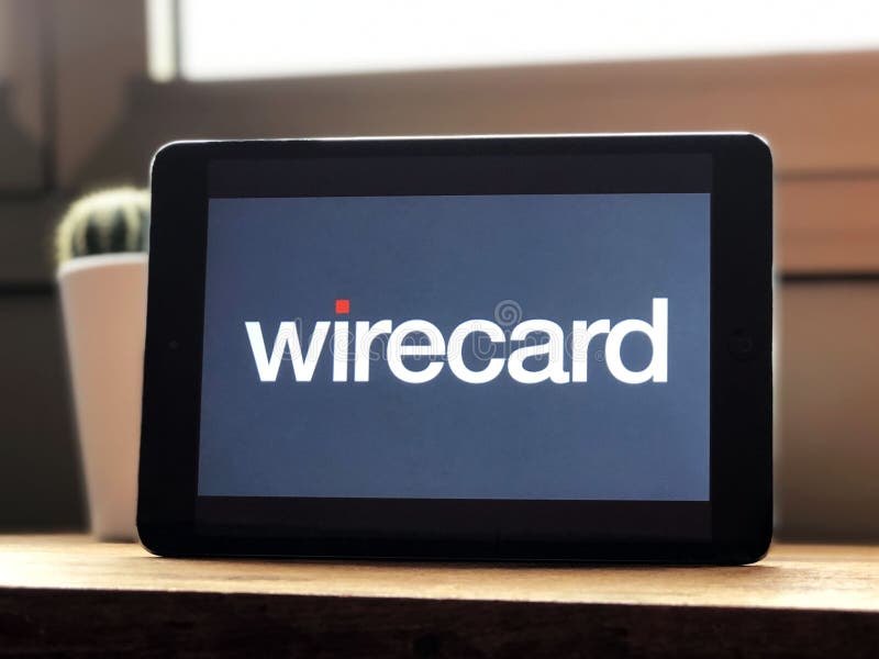 September 2019 Los Angeles: Wirecard company logo on tablet screen