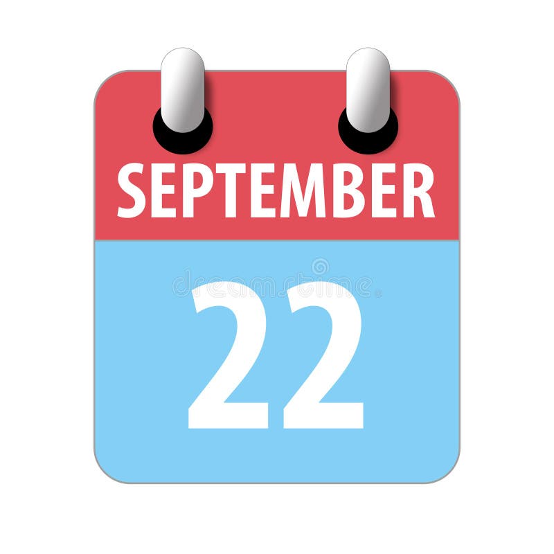 september 22nd. Day 22 of month,Simple calendar icon on white background. Planning. Time management. Set of calendar icons for web