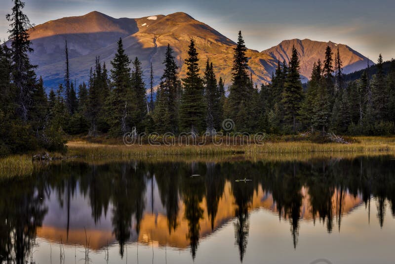 September 2, 2016 - Reflections on Rainbow Lake, the Aleutian Mountain Range - near Willow Alaska