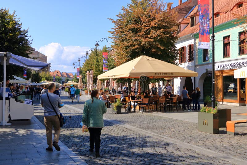 Sibiu Hermannstadt Old Town from Above, Transylvania, Romania Stock Image -  Image of bridge, culture: 234091947