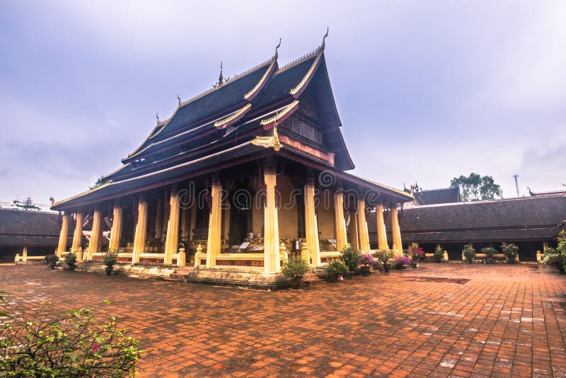 September 25, 2014: The Sisaket Buddhist temple in Vientiane, Laos. September 25, 2014: The Sisaket Buddhist temple in Vientiane, Laos