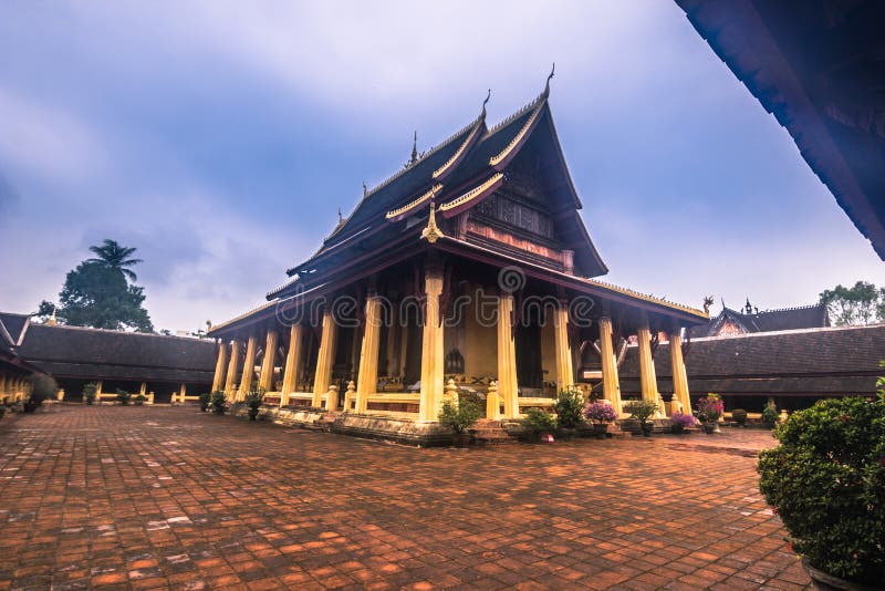 September 25, 2014: The Sisaket Buddhist temple in Vientiane, Laos. September 25, 2014: The Sisaket Buddhist temple in Vientiane, Laos