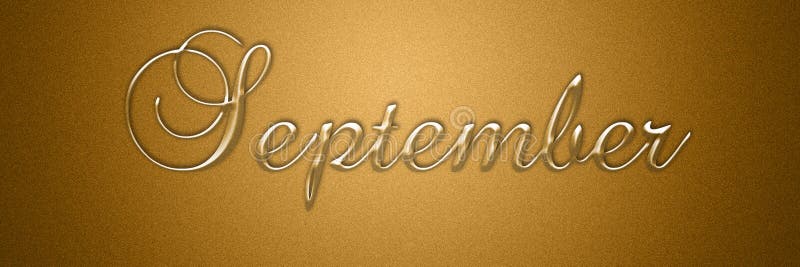 September text title for month background design royalty free illustration